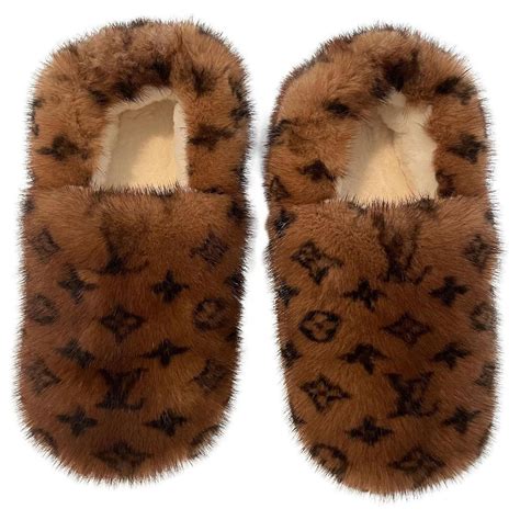 louis vuitton fur slippers replica|Louis Vuitton slippers price.